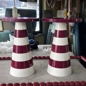 Vişne Krem Şerit Sehpa